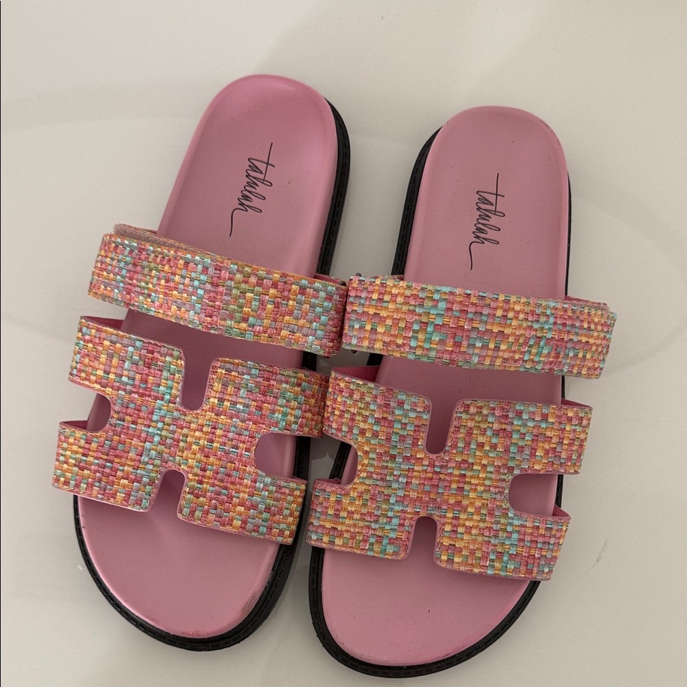 Oran Talulah Colorful Woven Slide Sandals
